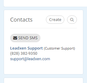 Send SMS from Leadxen